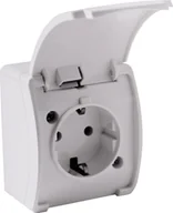 Gniazdka elektryczne - Orno Gniazdo pojedyncze 2P+Z Schuko AQUATIC, IP44, białe, 10 szt. - miniaturka - grafika 1