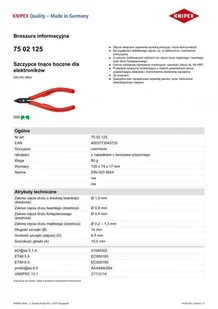 Knipex Szczypce Tnące Boczne 125Mm KN 75 02 125 4003773043720 - Kombinerki i obcęgi - miniaturka - grafika 5