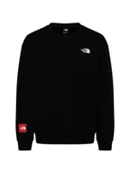 Bluzy męskie - The North Face Bluza męska Mężczyźni Materiał dresowy czarny jednolity, S - miniaturka - grafika 1