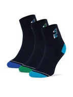 Skarpetki dla dzieci - Fila Skarpety F8083-AW24 (3-pack) Granatowy - miniaturka - grafika 1