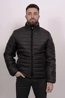 Kurtki męskie - Just Emporio Męska kurtka z kapturem dla dorosłych, czarna, czarny, S - miniaturka - grafika 1