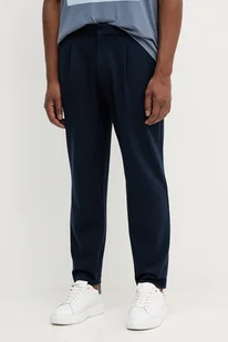 Calvin Klein spodnie męskie kolor granatowy dopasowane LV04LE613G - Spodnie męskie - miniaturka - grafika 1