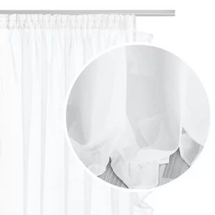 Biała Firana Z Falbanką 140x250 RUFFY - Firany - miniaturka - grafika 1
