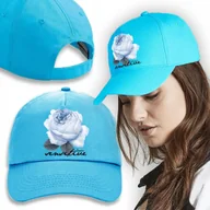 Czapki i chusty sportowe męskie - Czapka Daszek NIEBIESKA Na Wiosnę SENSITIVE Wzory - miniaturka - grafika 1