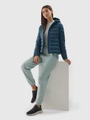 Kurtki damskie - 4F Kurtka puchowa z wypełnieniem z recyklingu damska - morska XS - miniaturka - grafika 1