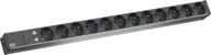 Gniazdka elektryczne - Bachmann BACHMANN IT PDU ALU 1HE 12x gniazdo z uziemieniem, kabel zasilający z wtyczką z uziemieniem - miniaturka - grafika 1
