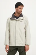 Kurtki i kamizelki sportowe męskie - Jack Wolfskin kurtka outdoorowa Stormy Point kolor beżowy - miniaturka - grafika 1