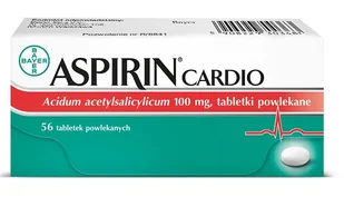 Aspirin cardio 100 mg x 56 tabl powlekanych - Serce i układ krążenia - miniaturka - grafika 1