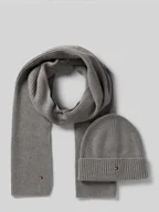 Czapki męskie - Czapka i szal z mieszanki bawełny i kaszmiru w zestawie - miniaturka - grafika 1