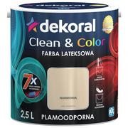 Farby wewnętrzne - Dekoral Satynowa farba lateksowa Clean & Color harmonia 2 5 l - miniaturka - grafika 1