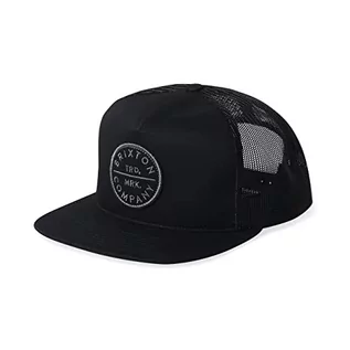 Czapki męskie - Brixton Czapka męska Pledge MP Mesh Cap, Black/Black, One Size, czarny/czarny, jeden rozmiar - grafika 1