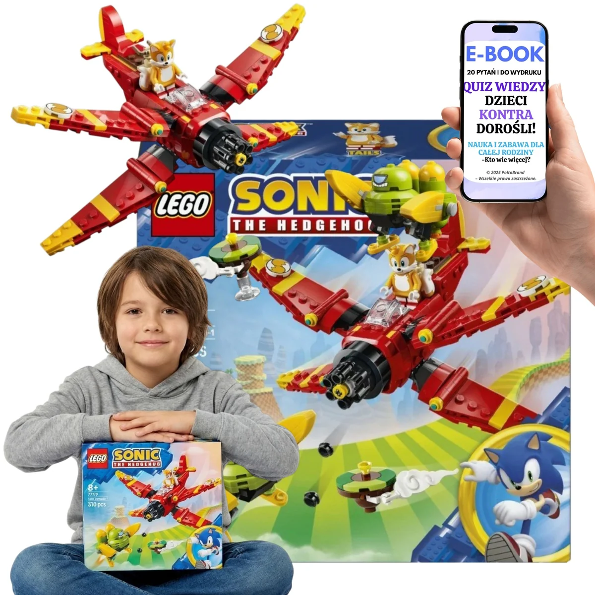 LEGO Sonic the Hedgehog Tornado-1 310 Elementów Prezent Urodzinowy 77119