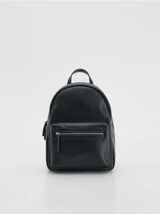 Reserved - Plecak z imitacji skóry - czarny - Torebki damskie - miniaturka - grafika 1