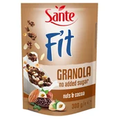 Płatki śniadaniowe i musli - Sante Fit Granola orzechowo-kakaowa bez cukru 300g - miniaturka - grafika 1