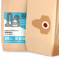 Worki do odkurzaczy - 20x Worek do Odkurzacza Einhell Tc-vc 1815 S Papierowy Duży Mocny Worki 2A - miniaturka - grafika 1