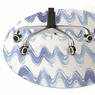 Podnóżki, podpórki, podkładki - Mata pod fotel biurowy Fale akwarele fi100 cm - miniaturka - grafika 1