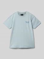 Koszulki dla chłopców - T-shirt z nadrukiem z logo - miniaturka - grafika 1