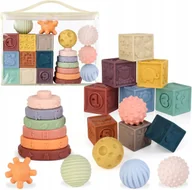 Zabawki sensoryczne - Miękkie Klocki Dla Niemowląt Kulki Sensoryczne Zestaw Dla Dzieci Prezent - miniaturka - grafika 1