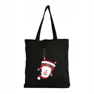 Torby i wózki na zakupy - Eko Torba na ramię Zakupy Shopper Torebka Bawełniana ŚWIĄTECZNA Mikołaj #14 - miniaturka - grafika 1