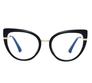 Okulary kocie do komputera damskie z filtrem BLUE Light zerówki 2582 - Okulary korekcyjne, oprawki, szkła - miniaturka - grafika 1