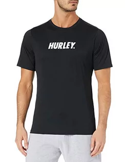 Koszulki i topy damskie - Hurley H2o-dri Fl Hybrid Upf Ss Top koszula męska czarny czarny L MAT0000430 - grafika 1