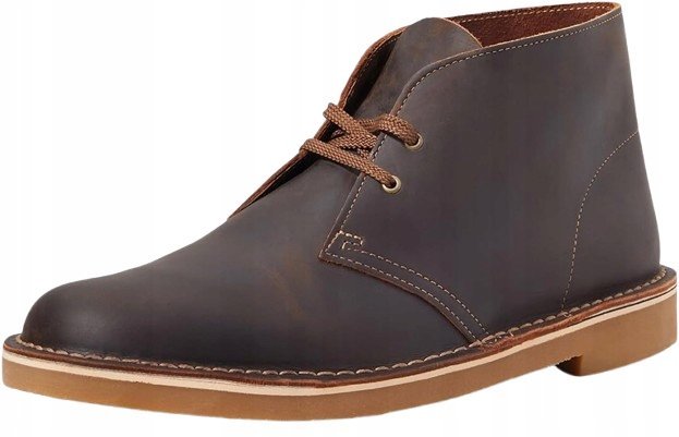 CLARKS MĘSKIE TRZEWIKI SKÓRZANE BRĄZOWE WYSOKIE 41,5 1JŁA