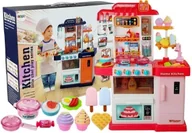 Zabawki AGD - Kuchnia muzyczna ze światłami i wodą różowa - Leantoys - miniaturka - grafika 1