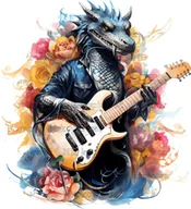 Pasmanteria - Naprasowanka Smok hip hop rock n roll dragon 13 - miniaturka - grafika 1