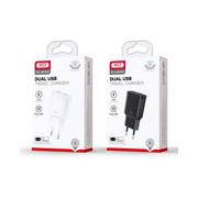Ładowarki do telefonów - XO ładowarka sieciowa L92C 2x USB 2,4A biała - miniaturka - grafika 1