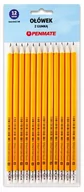 Kredki, ołówki, pastele i pisaki - Penmate Ołówek Hexagonalny Z Gumką Hb 12Szt - miniaturka - grafika 1