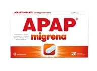 Leki przeciwbólowe - Apap Migrena 250 mg+250 mg+ 65 mg 20 Tabletek Powlekanych - miniaturka - grafika 1