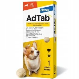 AdTab Tabletki na Kleszcze Pchły 225mg 5,5-11kg - Artykuły przeciw pasożytom - miniaturka - grafika 1