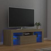 Szafki RTV - vidaXL Lumarko Szafka pod TV z oświetleniem LED, dąb sonoma, 120x35x40 cm 804349 - miniaturka - grafika 1