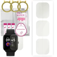 Akcesoria do smartwatchy - 3x Folia hydrożelowa MATOWA do Amazfit Bip U - apgo Smartwatch Hydrogel MATTE Protection Ochrona na ekran smartwatcha - miniaturka - grafika 1