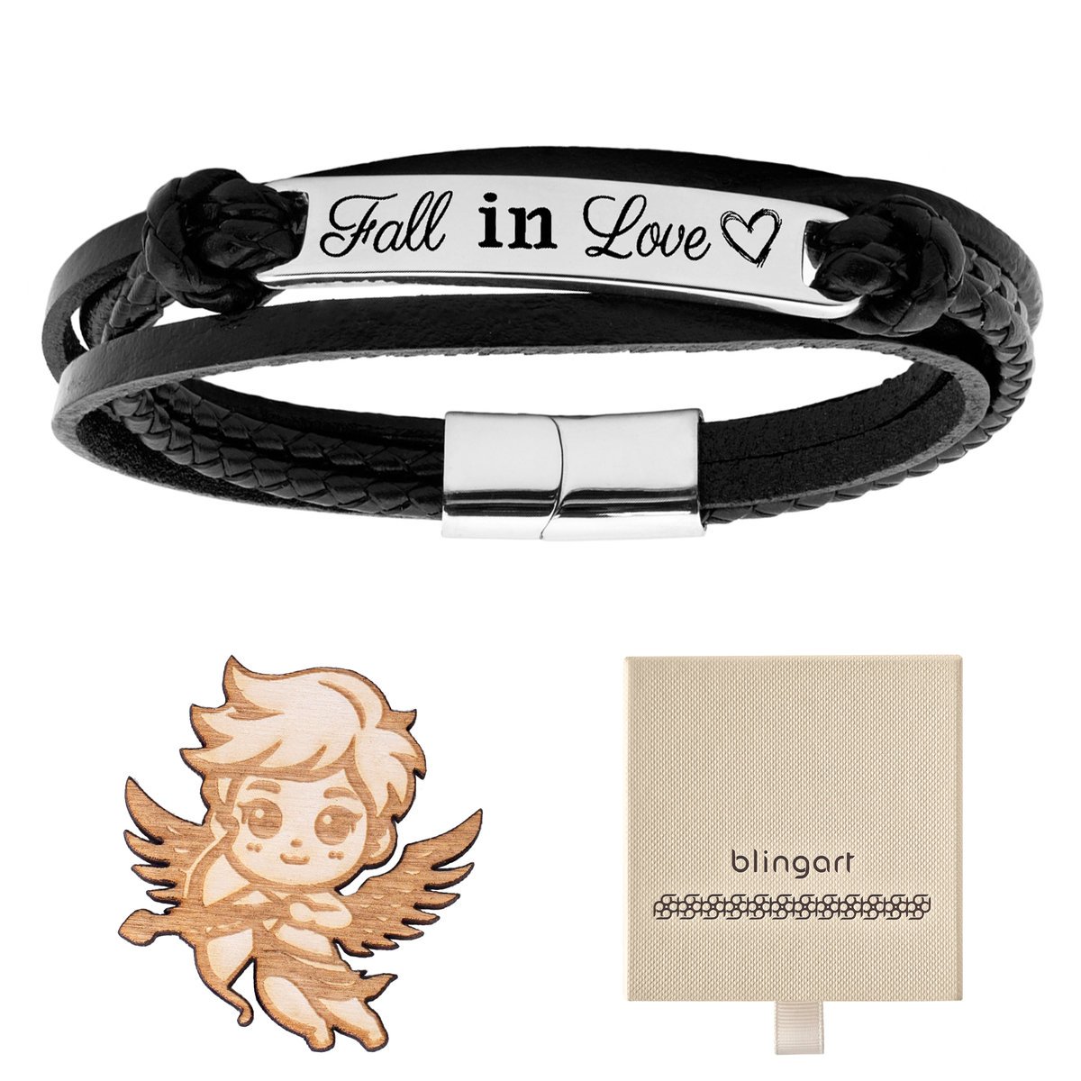 Bransoletka męska skórzana z GRAWEREM plecionka