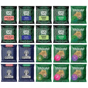 Zestaw Yerba Mate 1kg 20x50g Guarana Paragwajska - Yerba Mate - miniaturka - grafika 1