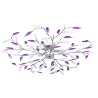 Lampy sufitowe - Vida Lampa sufitowa listki z kryształu akrylowego 5 żarówek E14 V-289240 - miniaturka - grafika 1