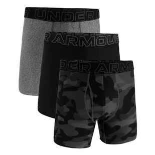 Bokserki męskie Under Armour Perf Tech Print 6in 3Pack Black - Majtki męskie - miniaturka - grafika 1
