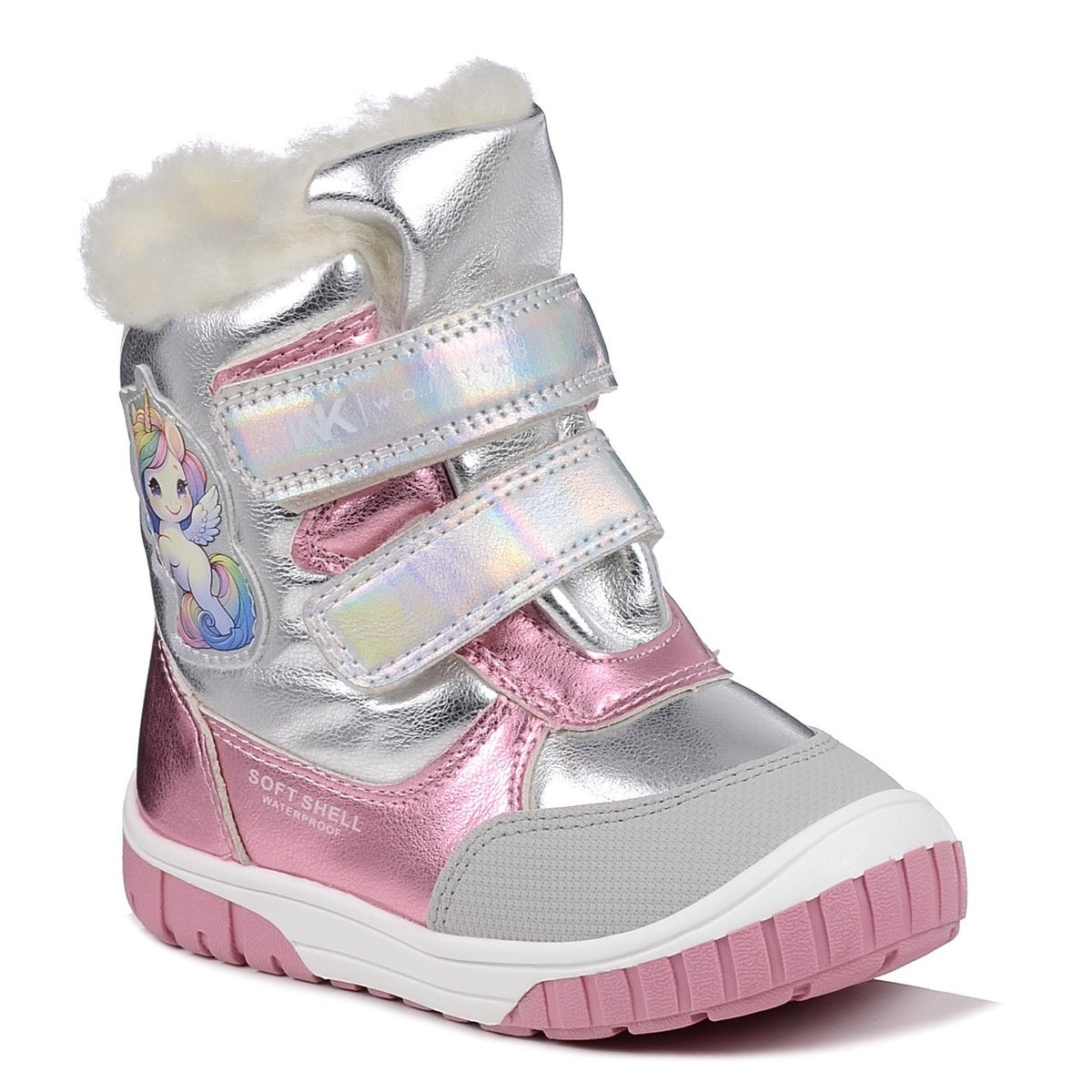 Śniegowce dziecięce dziewczęce Wojtyłko 26116 ocieplane wełną na rzepy-28