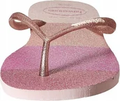 Klapki i japonki damskie - Havaianas Japonki Dziewczęce Różowe Klapki Na Lato 23-24 Żij - miniaturka - grafika 1