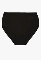 Majtki damskie - Czarne Gładkie Majtki Figi z Bawełny Idina - miniaturka - grafika 1