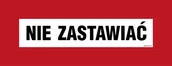 Systemy ekspozycyjne i znaki informacyjne - BC124 NIE ZASTAWIAĆ, TS - PŁYTA TD FOTOLUMINESCENCYJNA; (540X210MM) - miniaturka - grafika 1