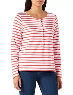 Armor Lux Damski sweter Marinière Col Tunisien Ml, biały/czerwony, S - Swetry damskie - miniaturka - grafika 1