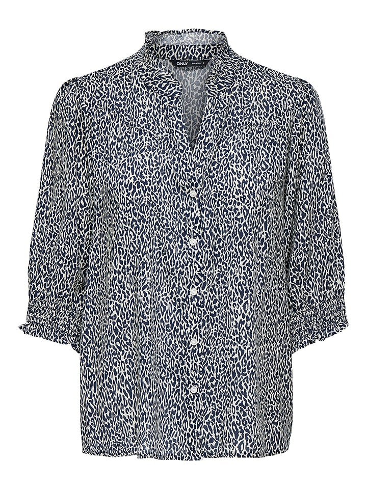 ONLY Bluzka w kolorze granatowo-białym