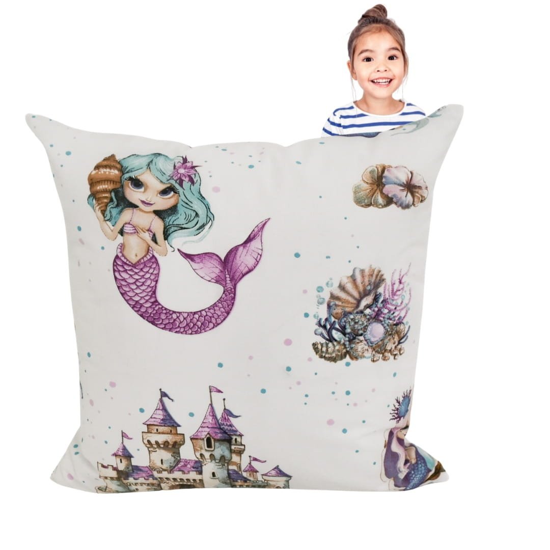Poszewka Dziecięca 40x40 Bawełniana JAŚ Syrenki