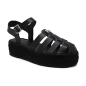 Sandały damskie - Tommy Hilfiger Skórzane sandały - miniaturka - grafika 1