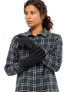 Rękawiczki - Jack Wolfskin Damskie rękawiczki HIGHLOFT Glove Women, czarne, M, czarny, M - grafika 1