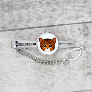 Kot Toyger Spinka do krawata Męska biżuteria - Spinki do mankietów i krawatów - miniaturka - grafika 1