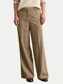 Spodnie damskie - Marc O'Polo Spodnie palazzo 508 0150 10417 Beżowy Wide Fit - miniaturka - grafika 1