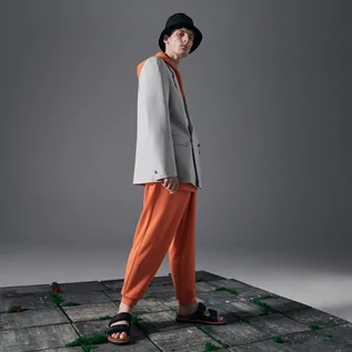 Spodnie męskie - Reserved Spodnie dresowe - Pomarańczowy - grafika 1